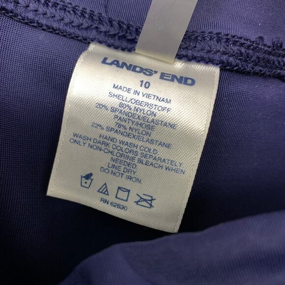 SOLD Lands End Swim Short Bottom Womens Size 10 Navy Blue - Picture 6 of 6